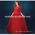 Vestido de noche rojo de la señora elegante de la fábrica de China del nuevo diseño